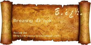 Brezsny Énok névjegykártya